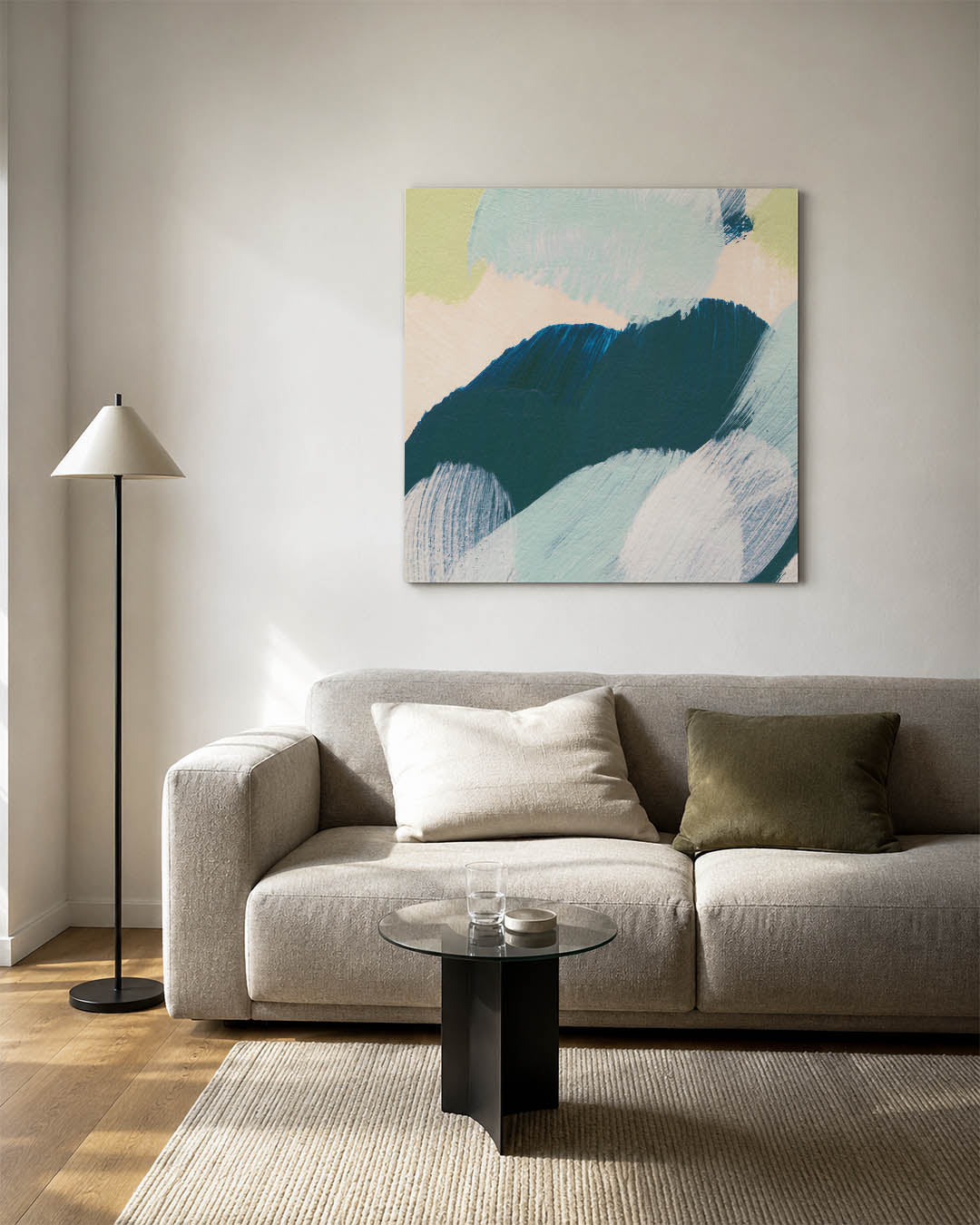 Dynamische kleurencompositie Kunstwerk