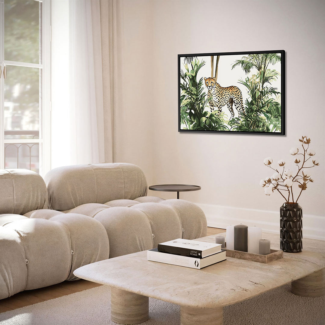 Luipaard in jungle Kunstwerk