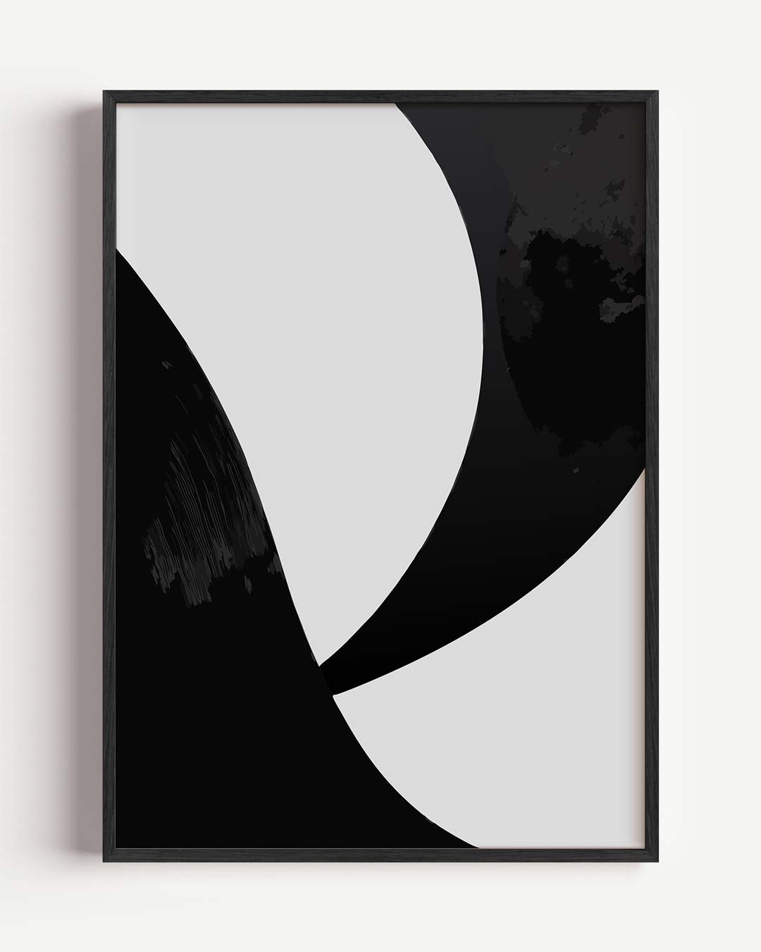 Stijlvolle Zwart-Wit Abstracte Kunstposter-WallArtistic
