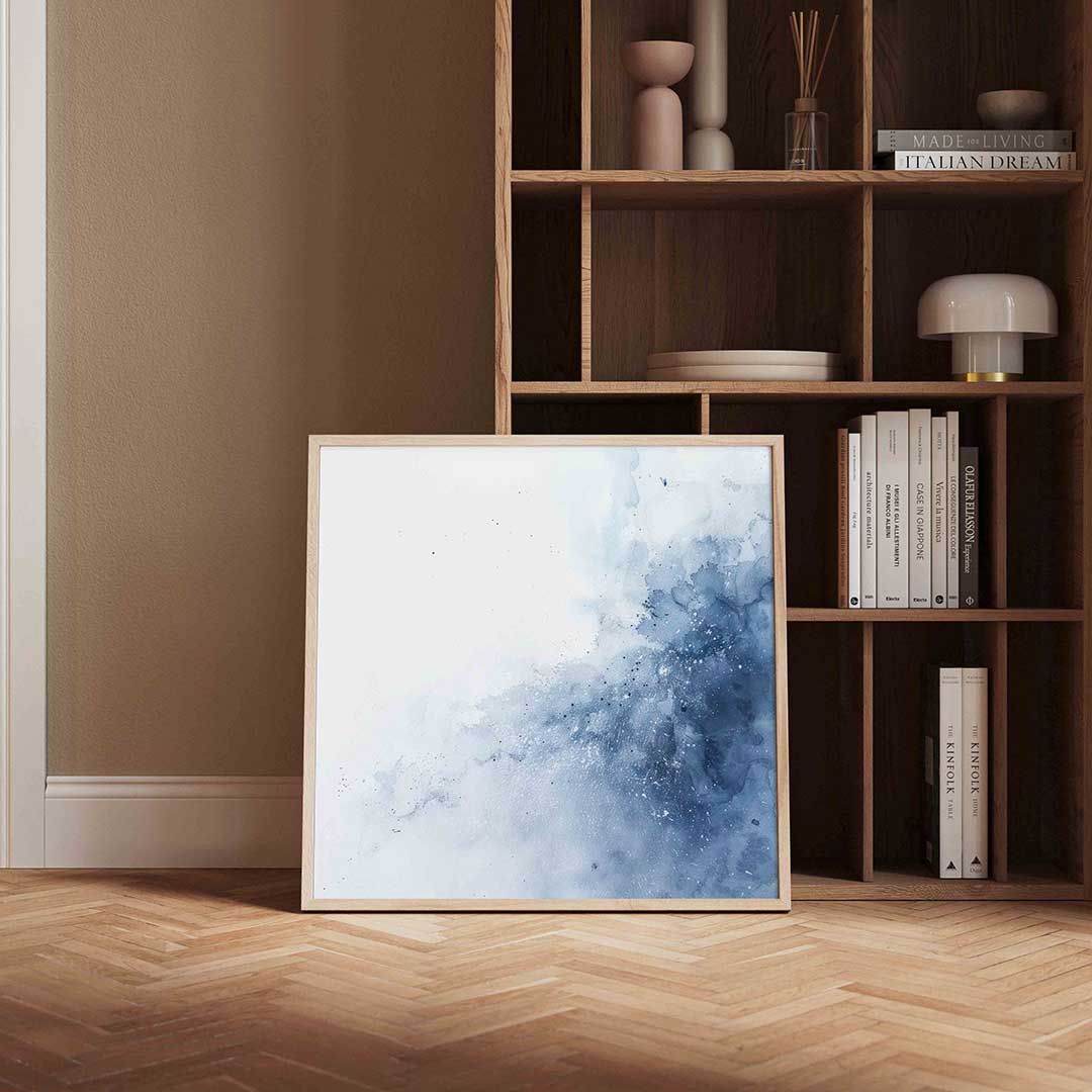 Abstracte blauwe vlekken Poster