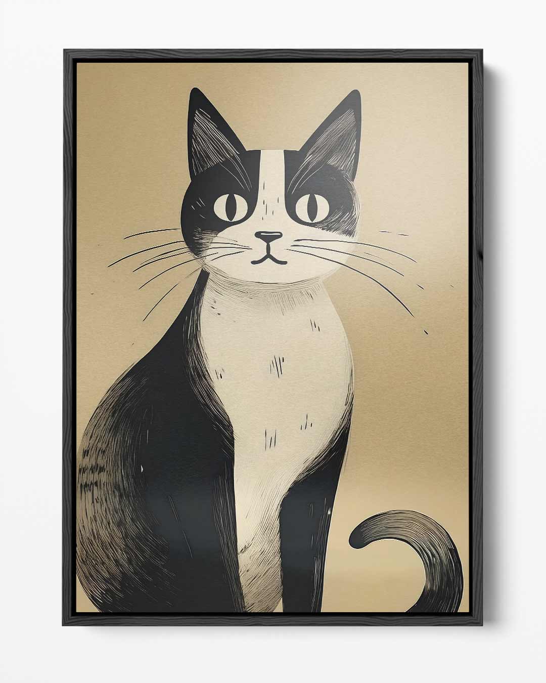 Timeless Cat on Wallpaper Artwork