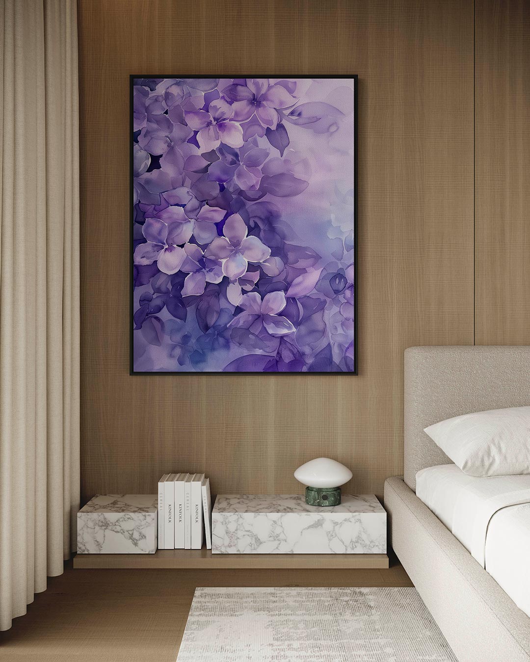 Vloeiende bloemmotieven Kunstwerk