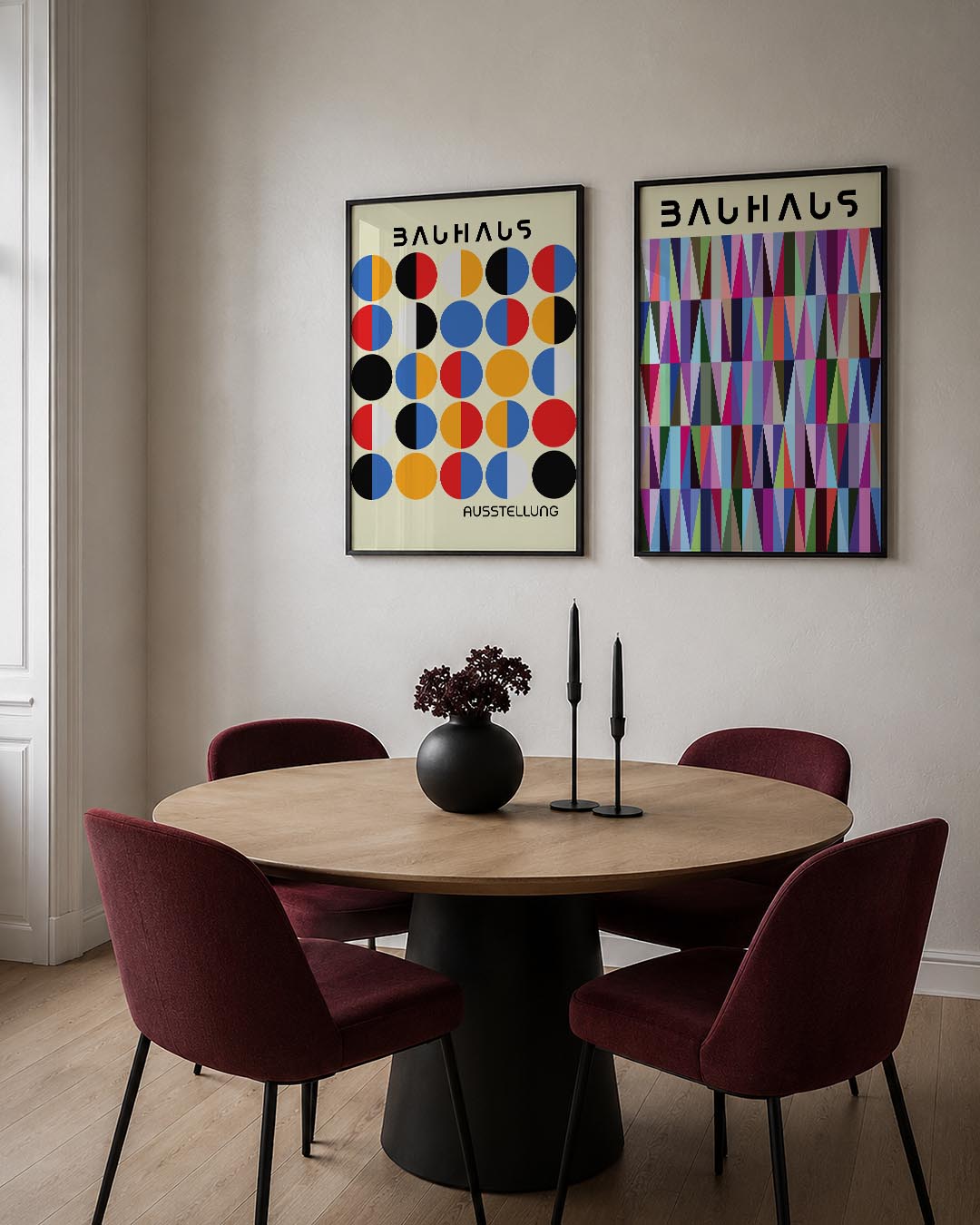 Kleurrijke cirkelritmes Posterset