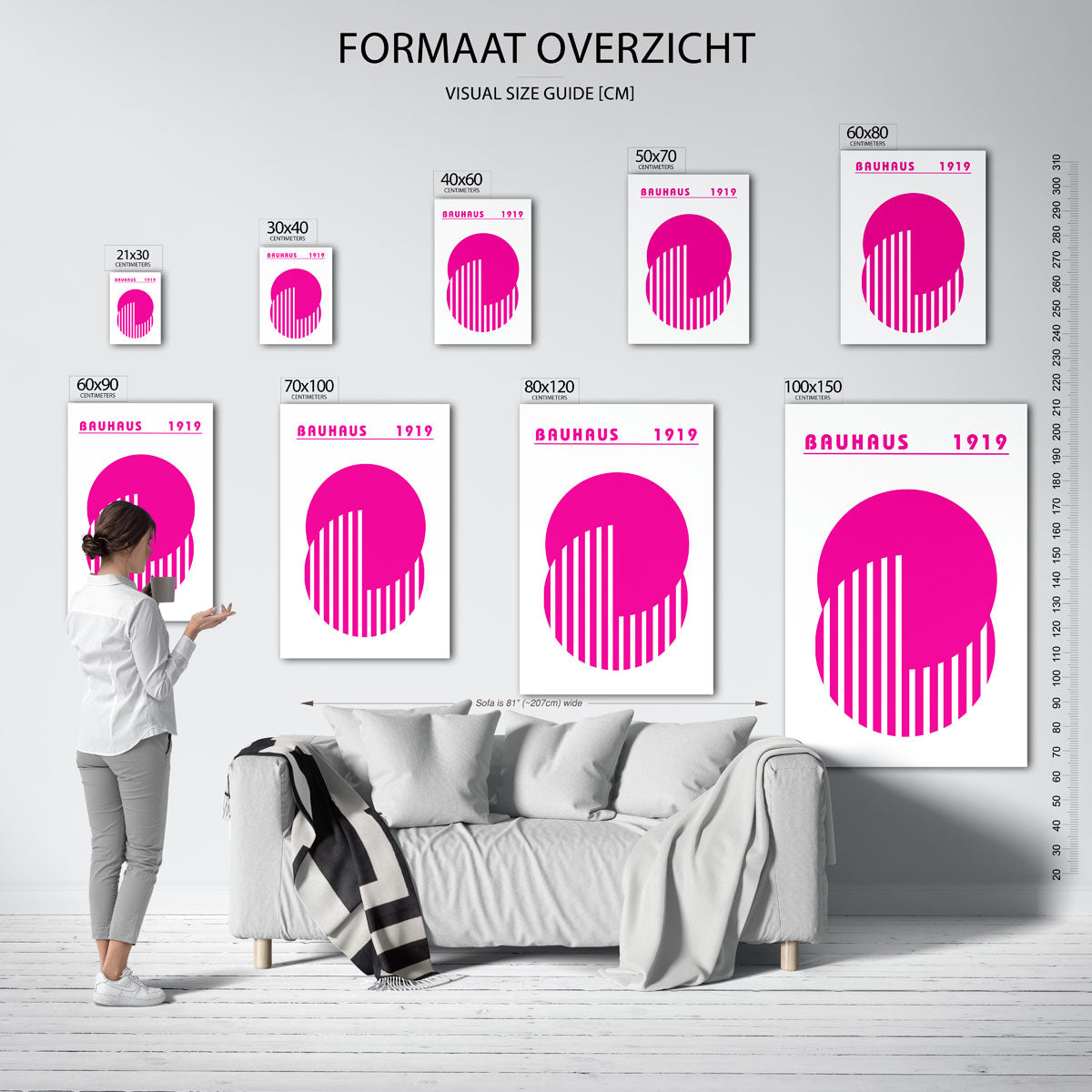 Cirkel en lijnen Poster