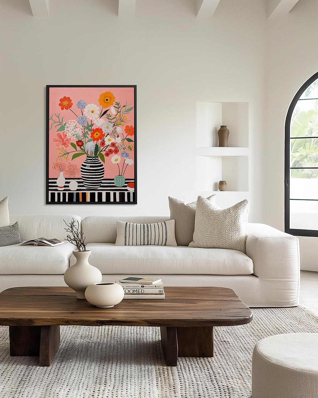 Bloemen in vazen Kunstwerk