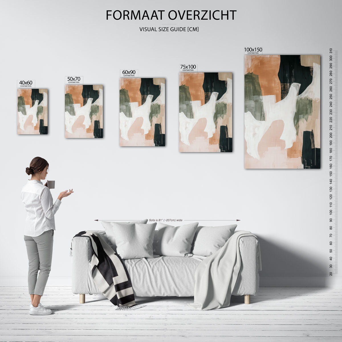 Compositie van vormen Kunstwerk