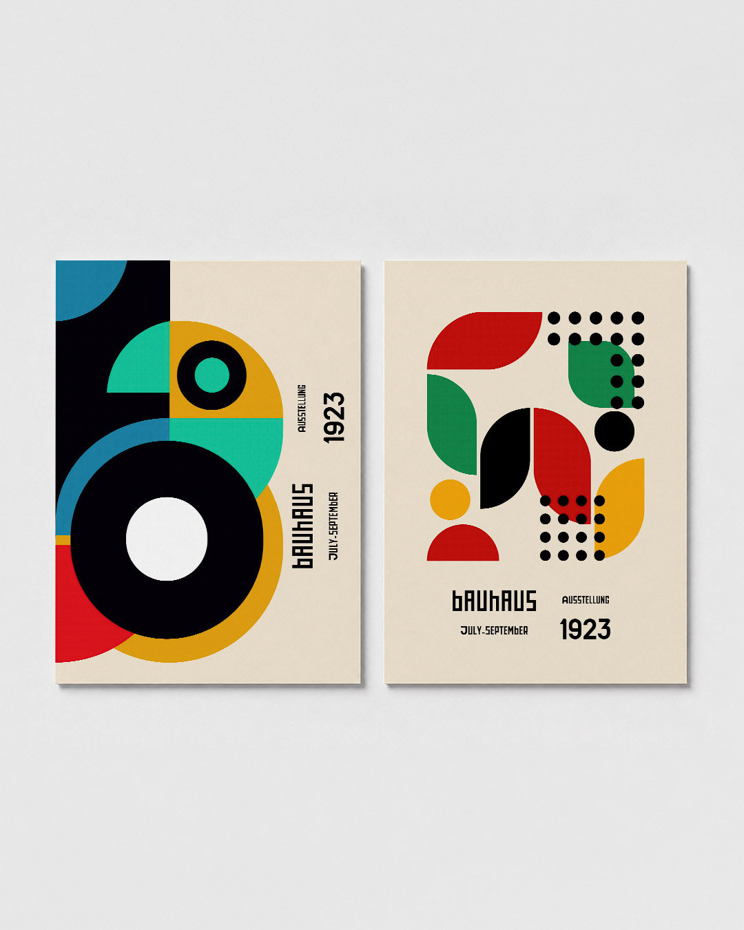 Kleurrijke cirkelcompositie Posterset