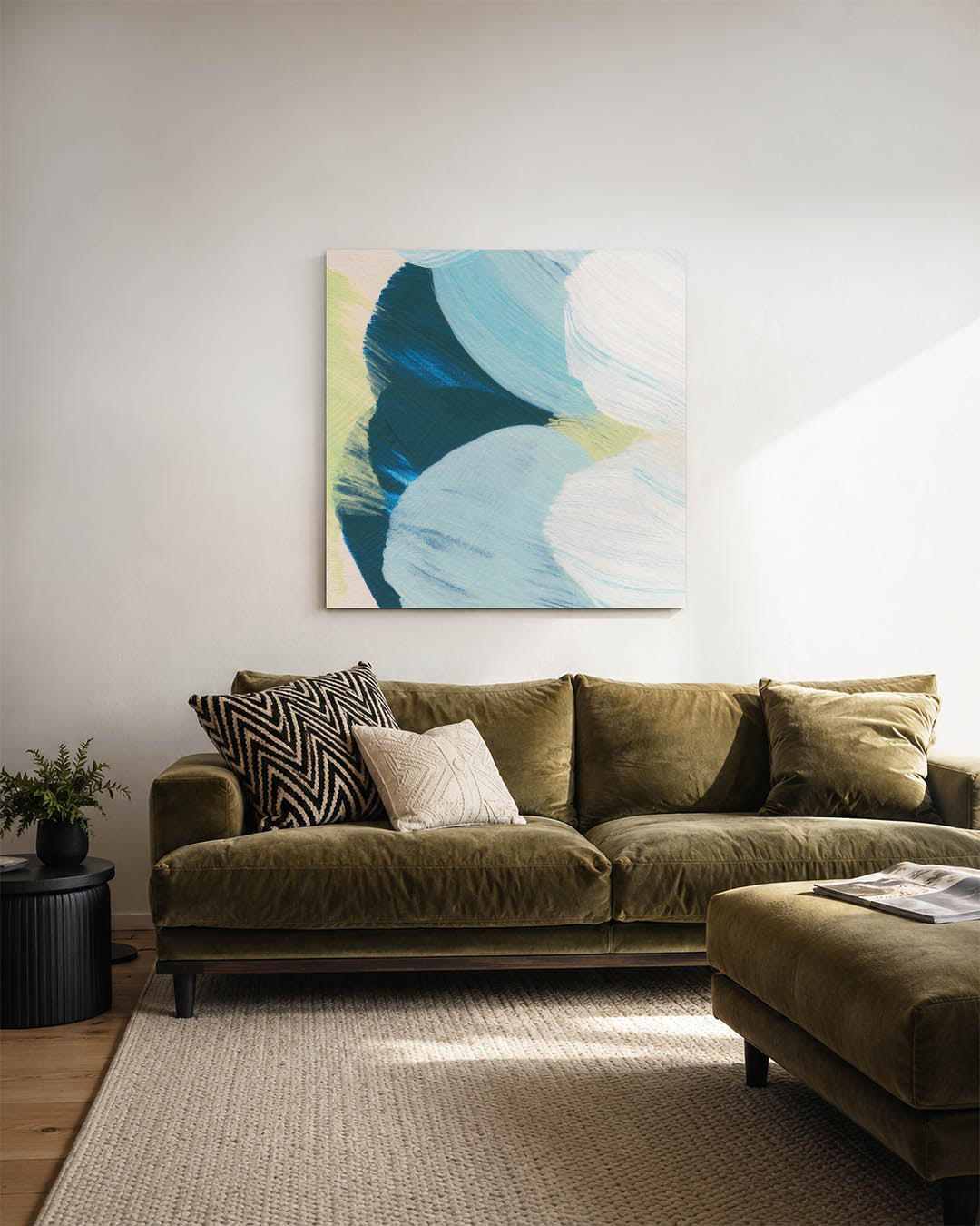 Vloeiende kleurencompositie Kunstwerk
