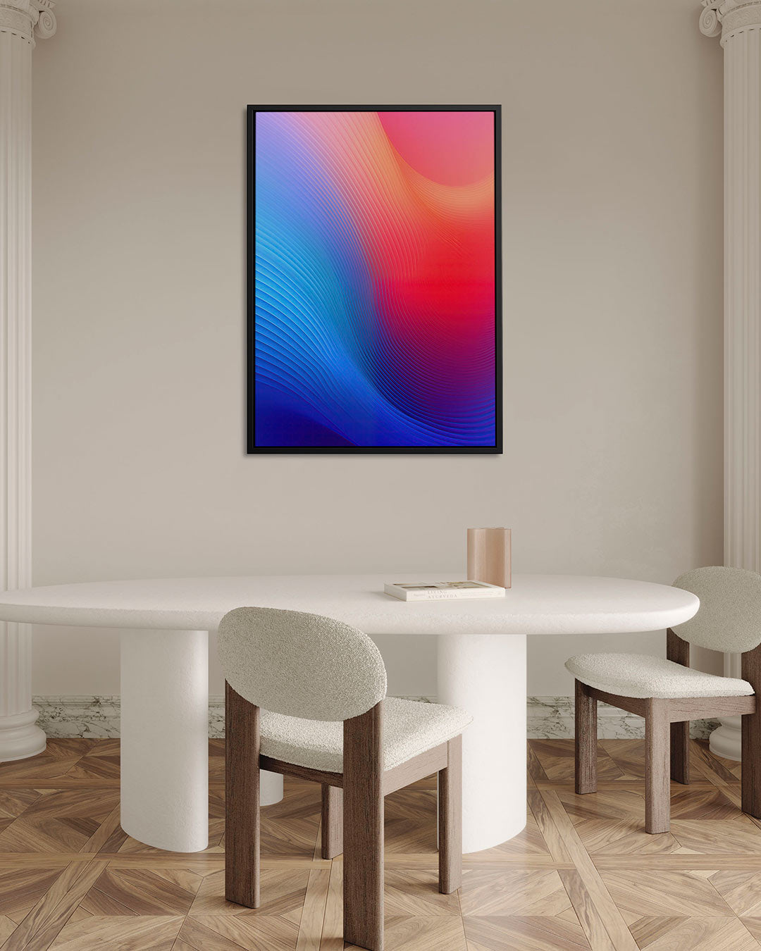 Golvende kleuren Kunstwerk