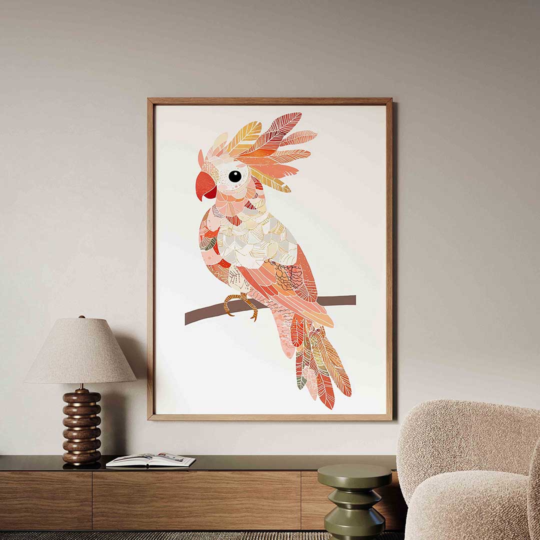 Gekleurde papegaai Poster