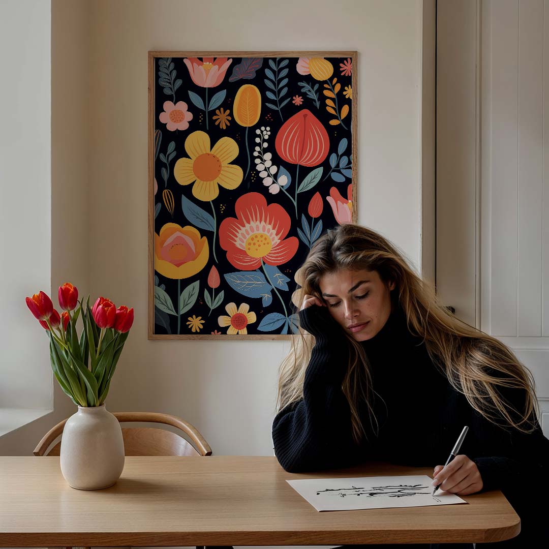 Bloemenparadijs Wanddecoratie Poster-WallArtistic