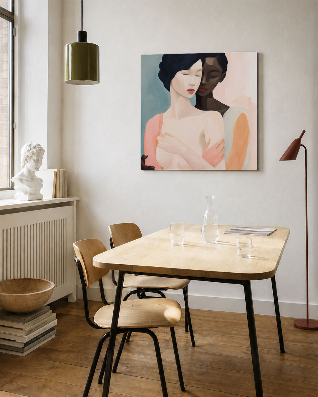Intieme omhelzing Kunstwerk