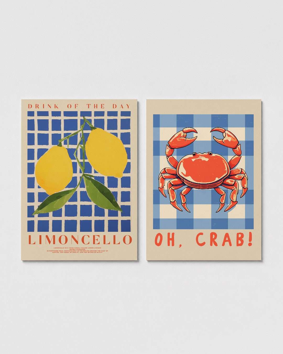 Citroen en ruitjes Posterset