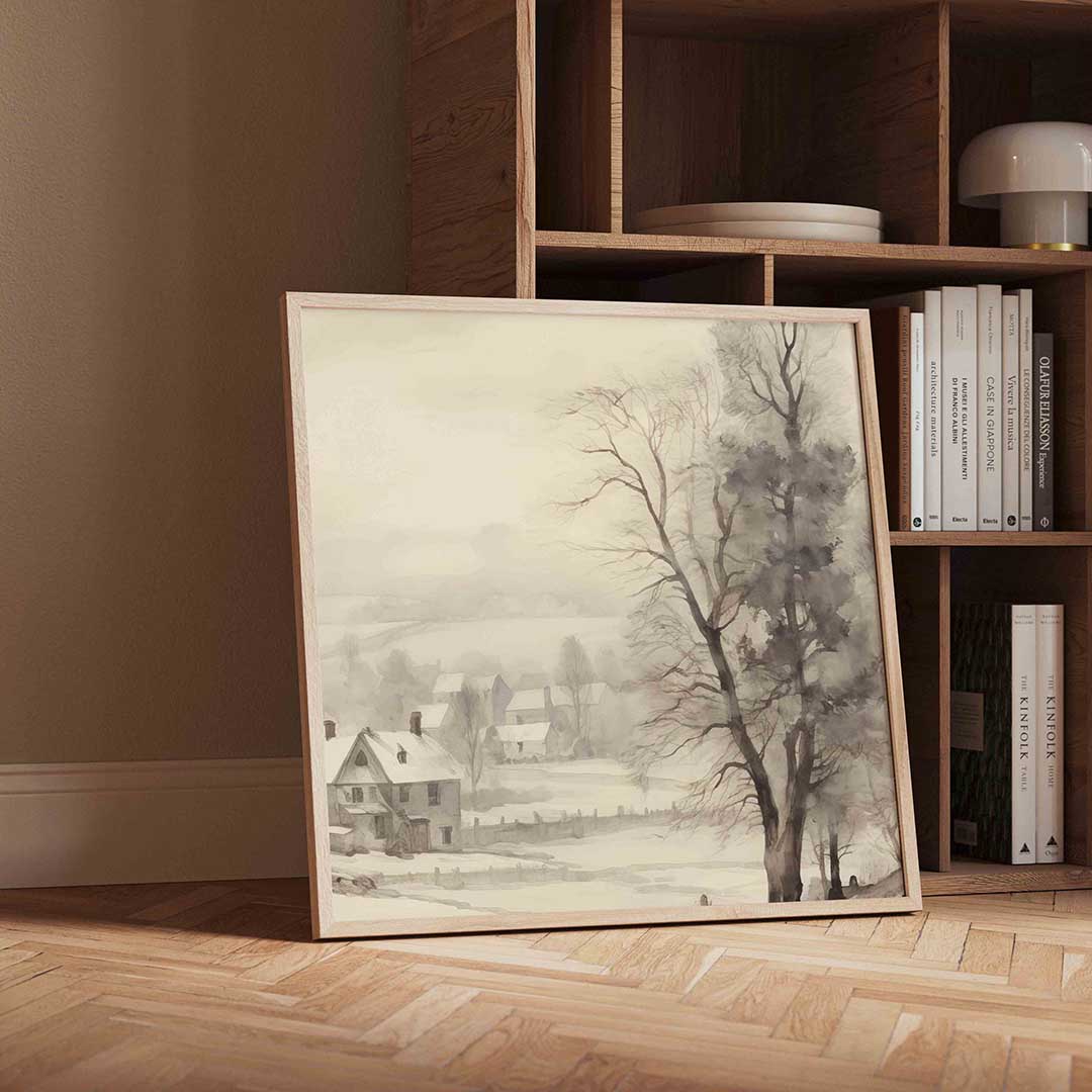 Winterlandschap met bomen Poster