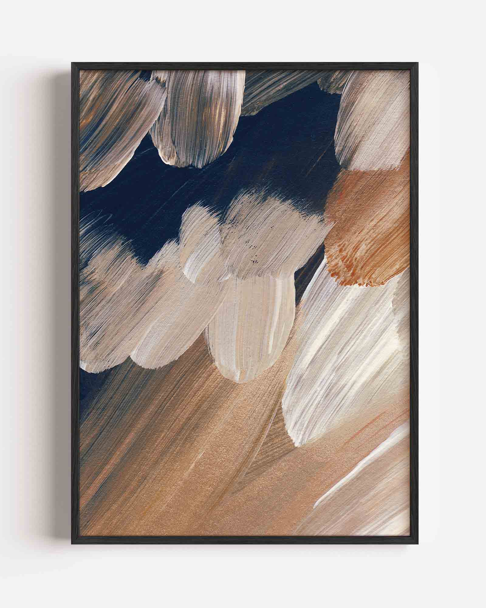 Abstracte penseelstreken Poster