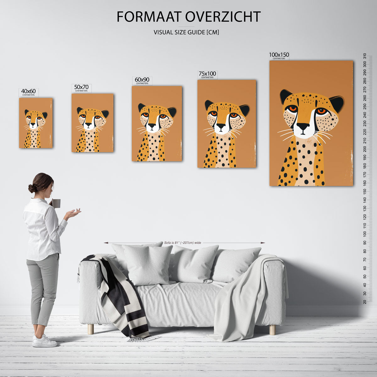 Gestileerde luipaard Kunstwerk