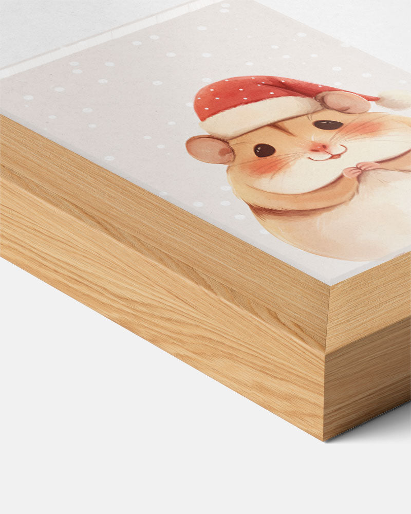 Schattige Kerst Hamster Poster-WallArtistic