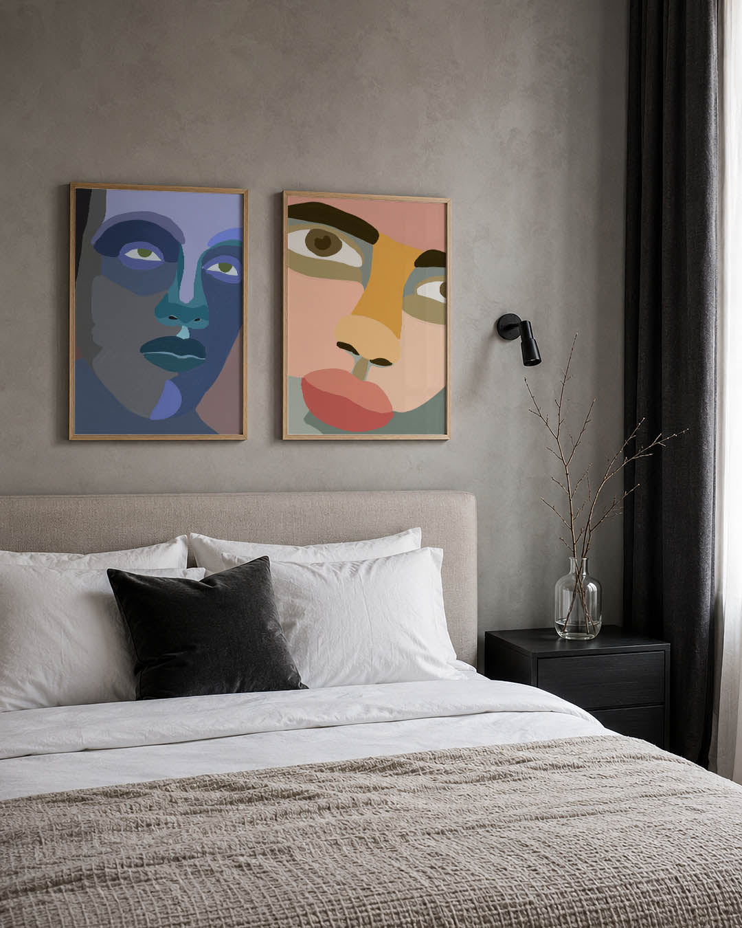 Kleurvlakken portret Posterset