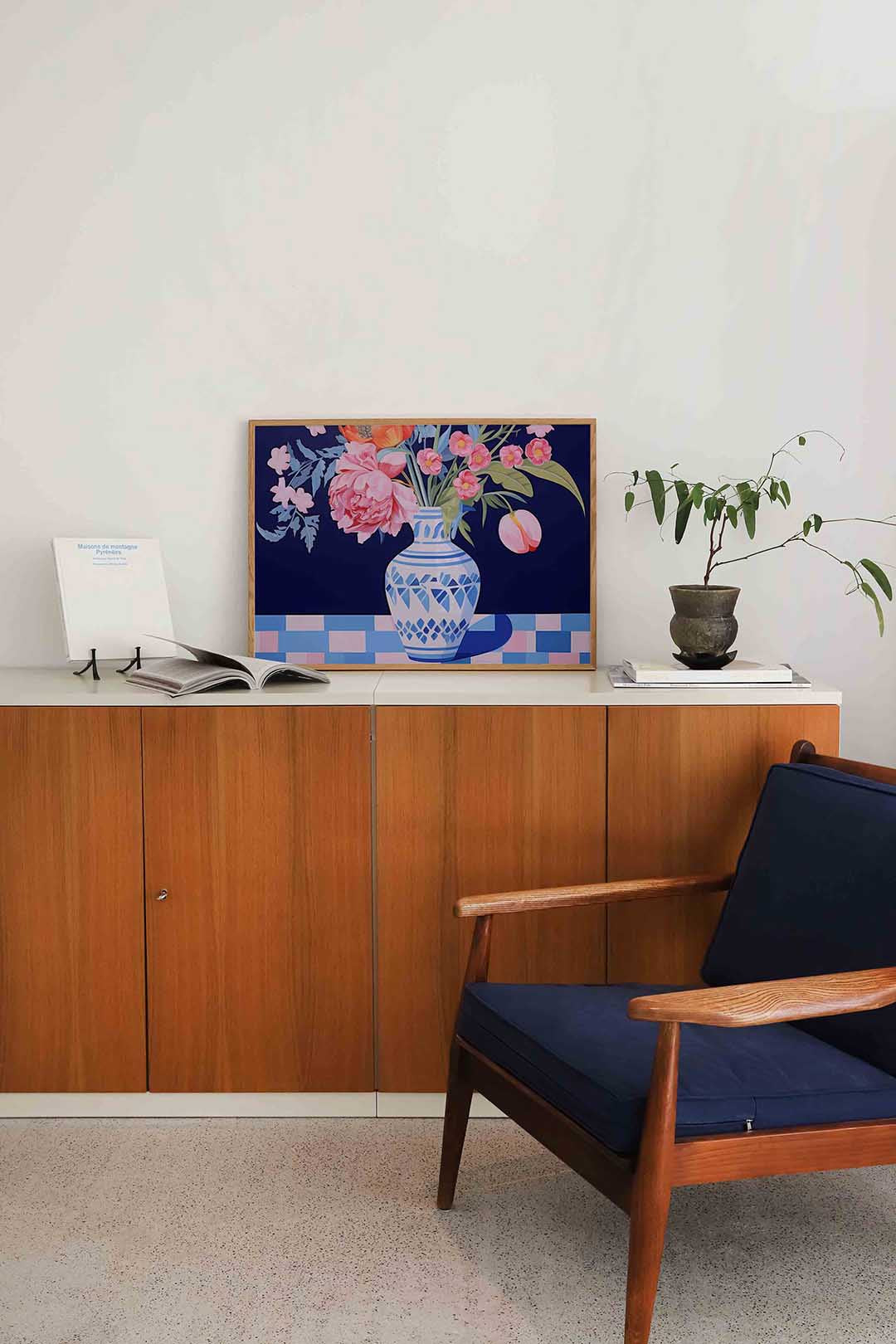 Bloemen in vaas Poster