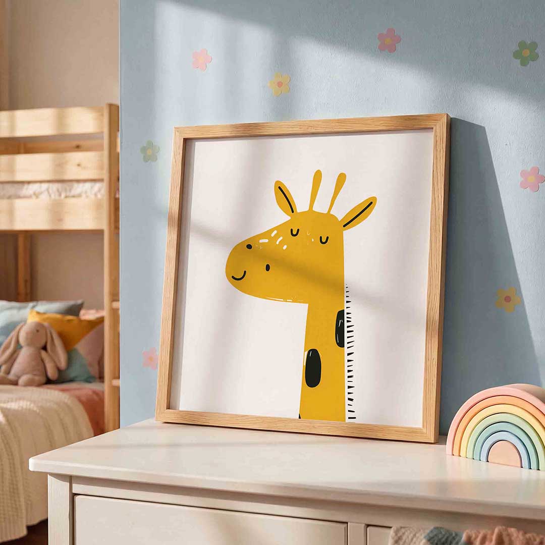 Slapende giraffe Poster