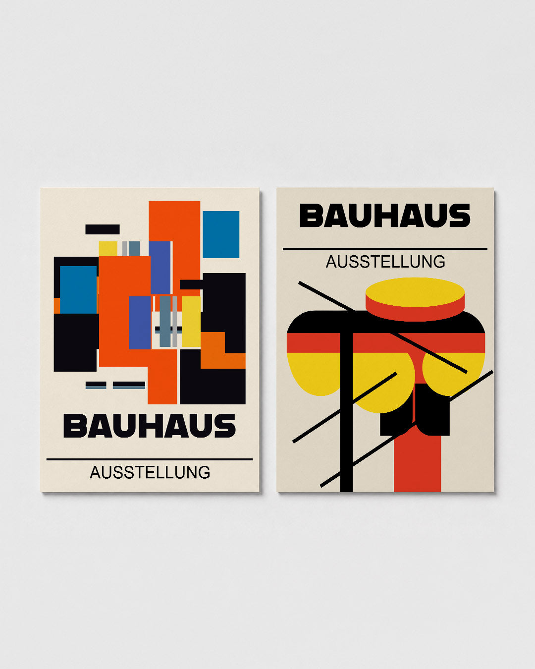 Kleurrijke vlakverdeling Posterset