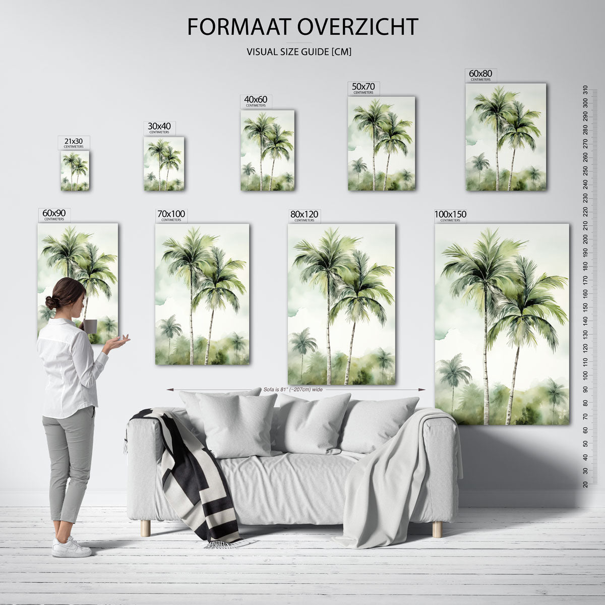 Tropische palmbomen Poster