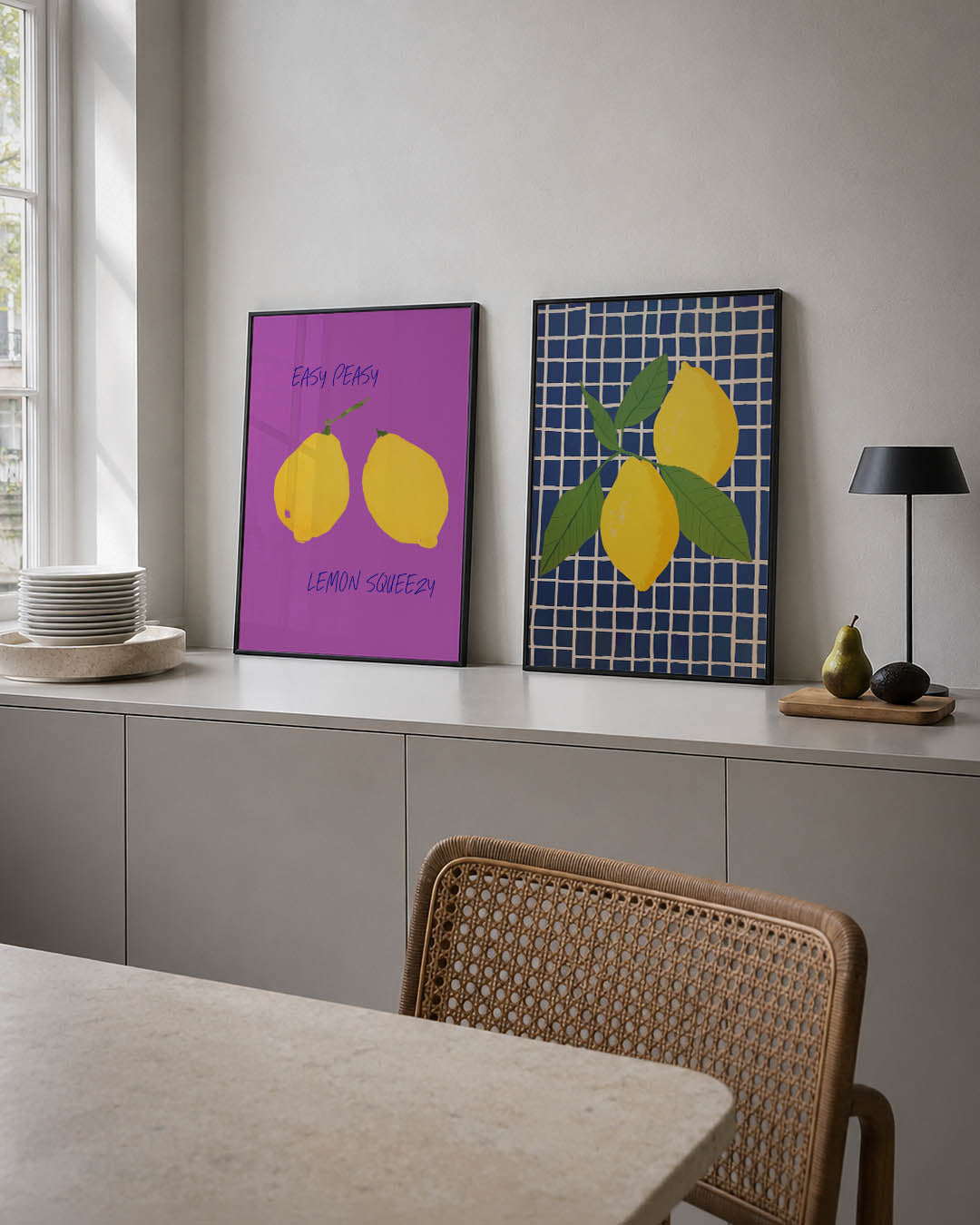 Citroenkleurenspel Posterset