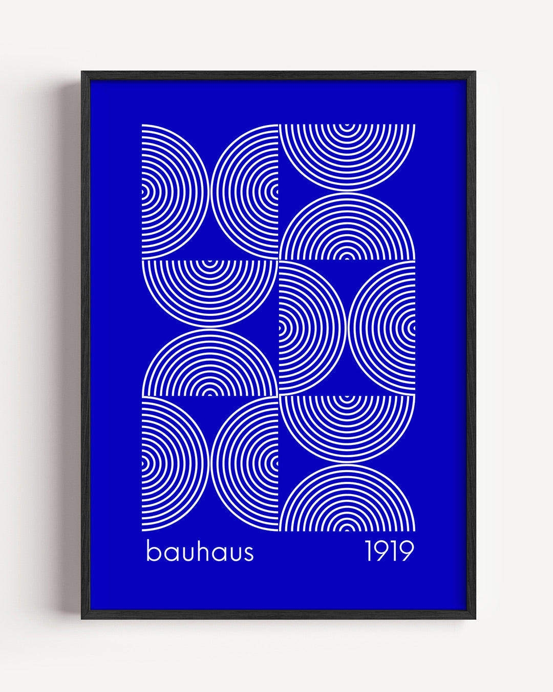 Cirkelpatronen blauw Poster