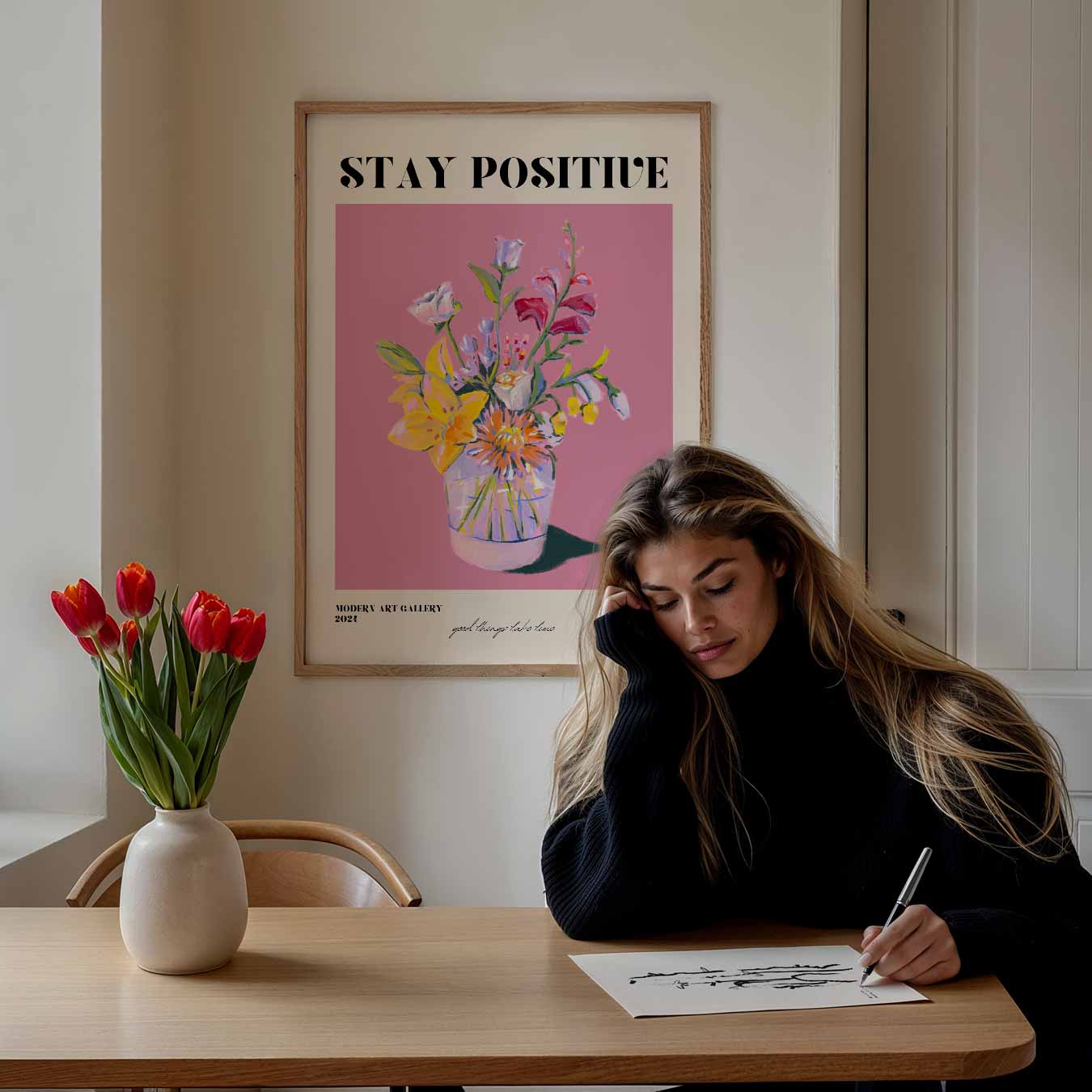 Inspirerende Bloemenpracht Poster-WallArtistic