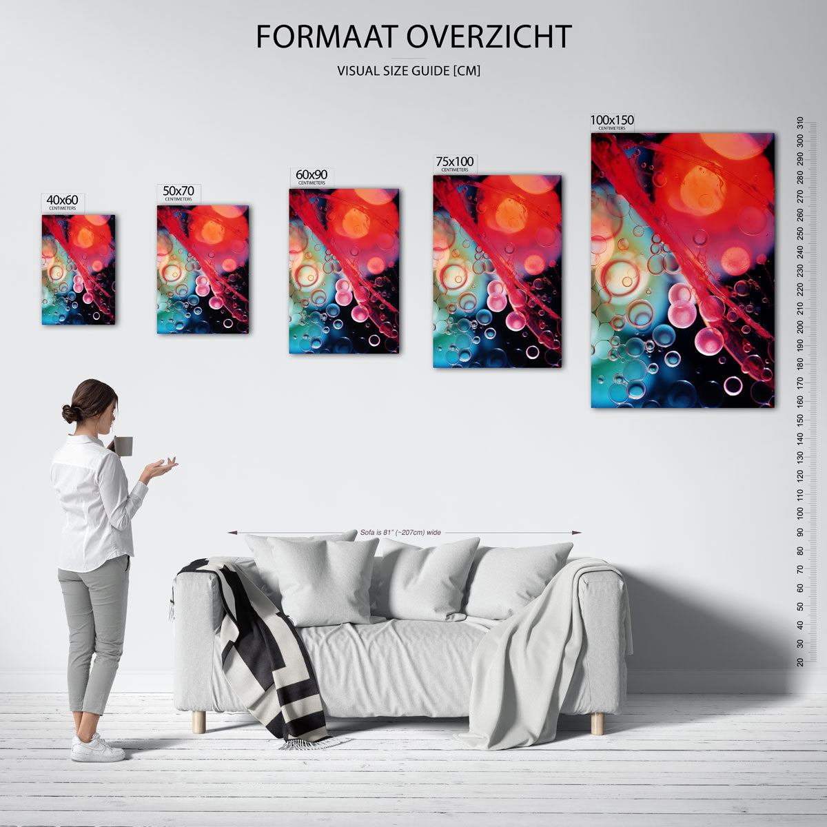 Kleurrijke bellen Kunstwerk