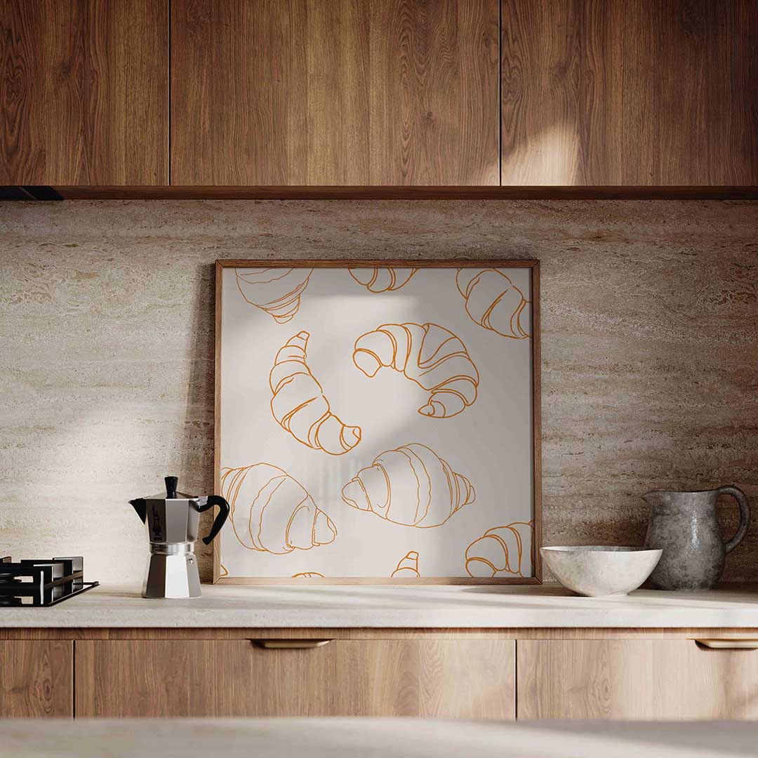 Croissant patroon Poster