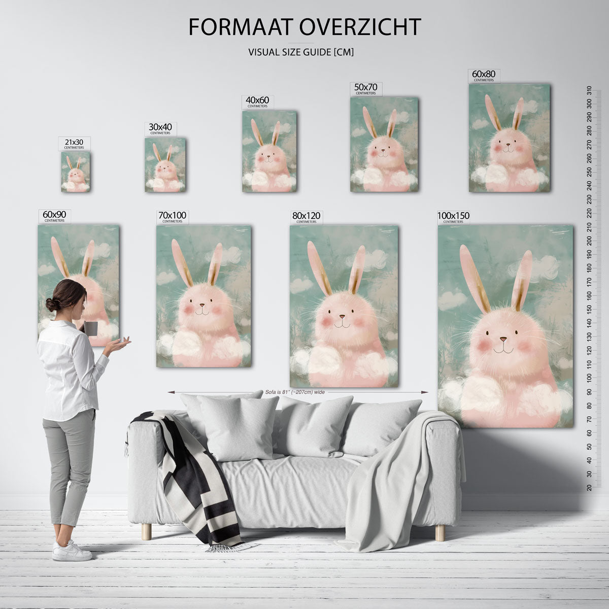 Schattige konijn Poster