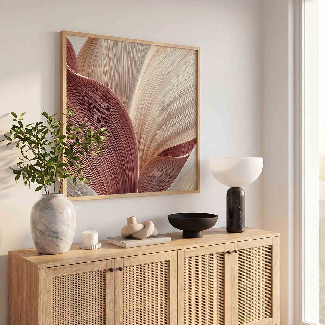 Abstracte golvende lijnen Poster