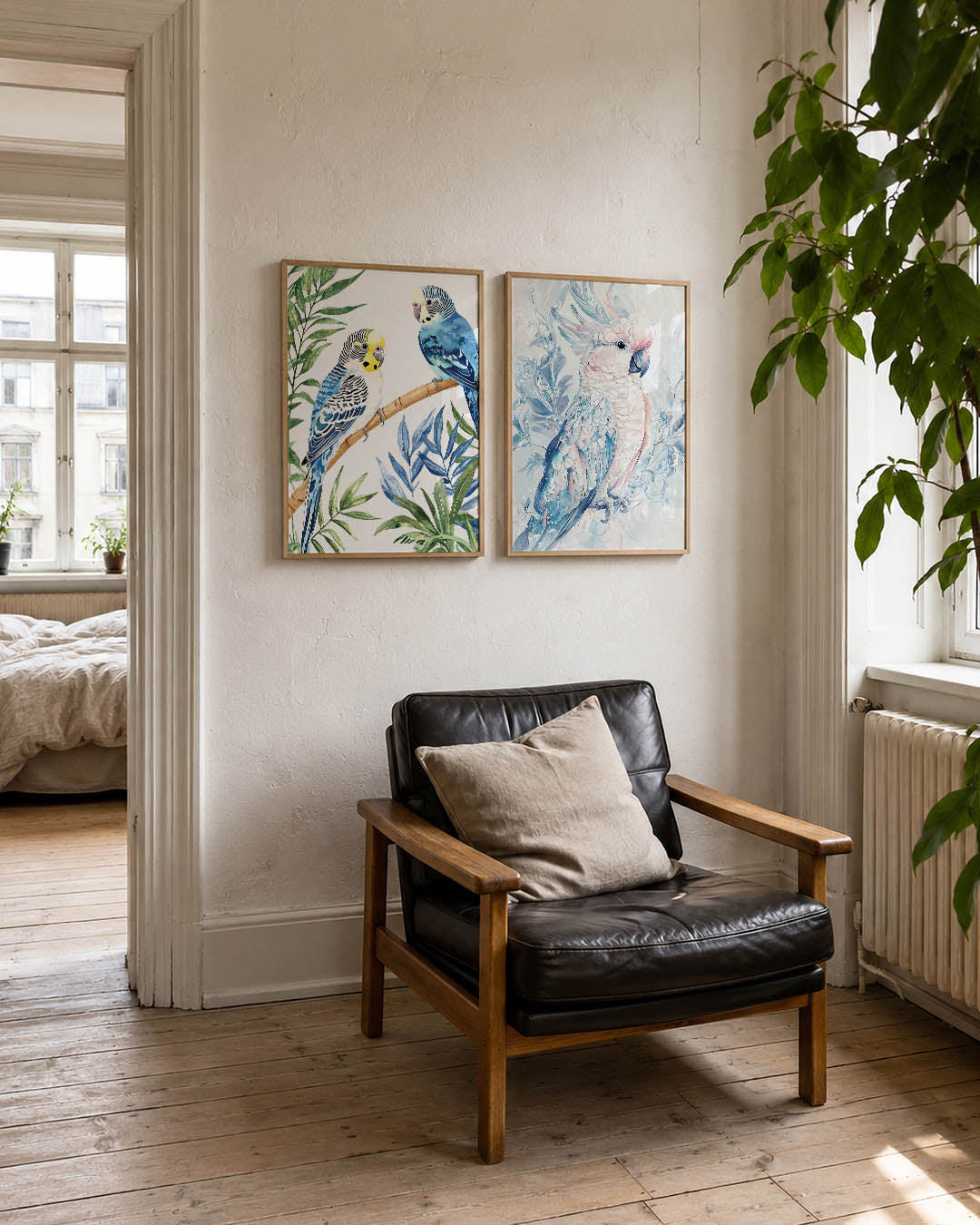 Vogels en bladeren Posterset