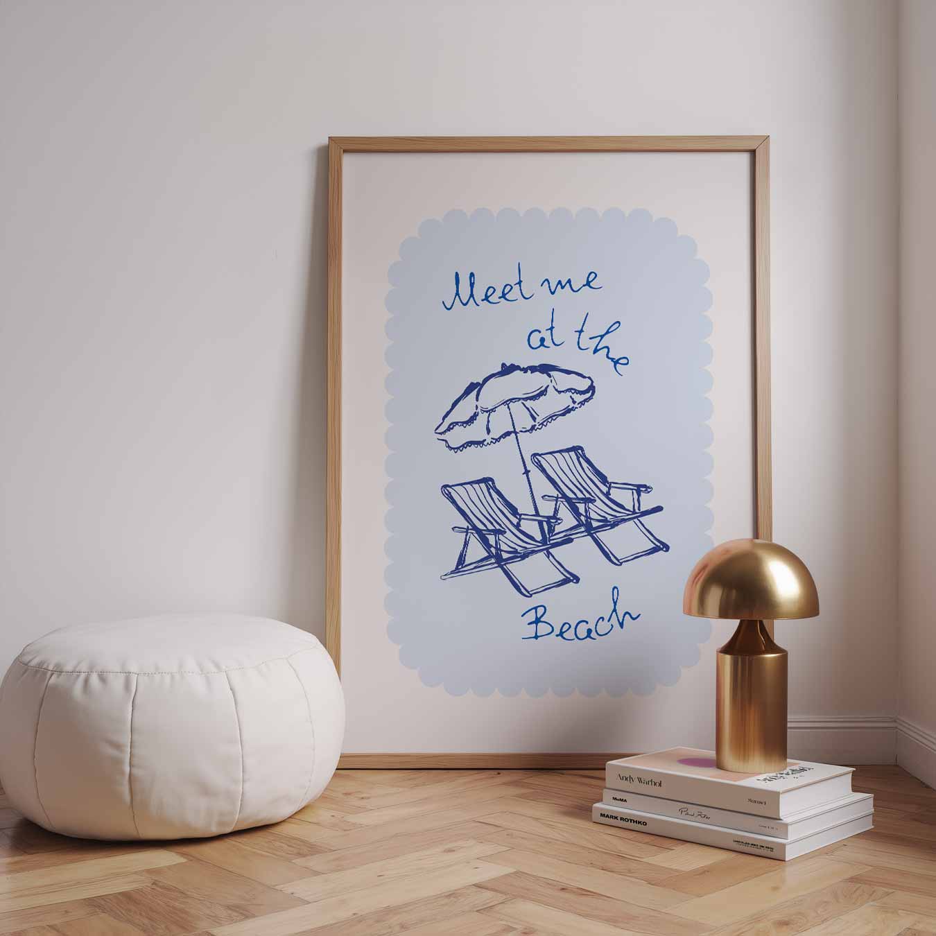Zomerse Stranduitnodiging Poster-WallArtistic