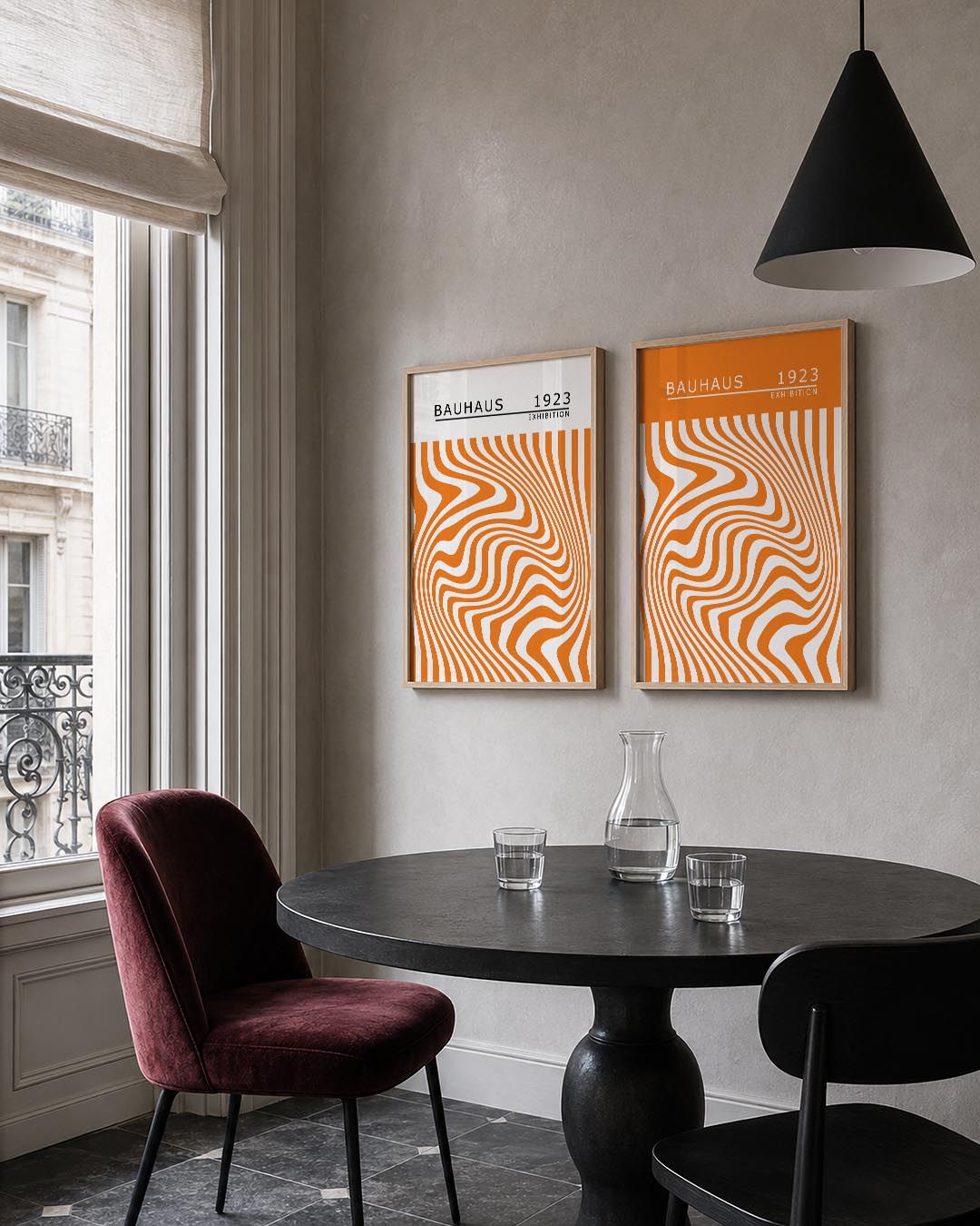 Golvend lijnenspel Posterset