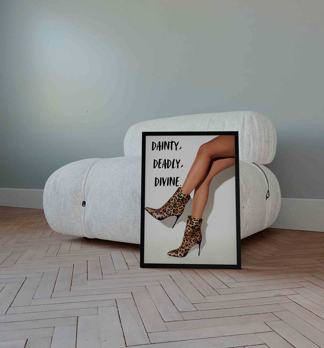 Luipaard enkellaarsjes Poster