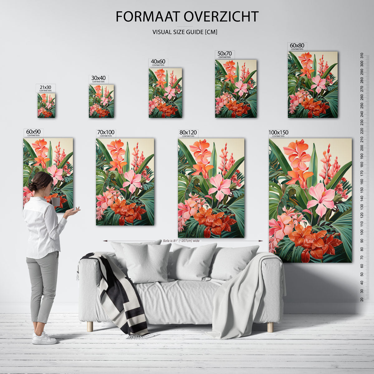 Bloemen en bladeren Poster