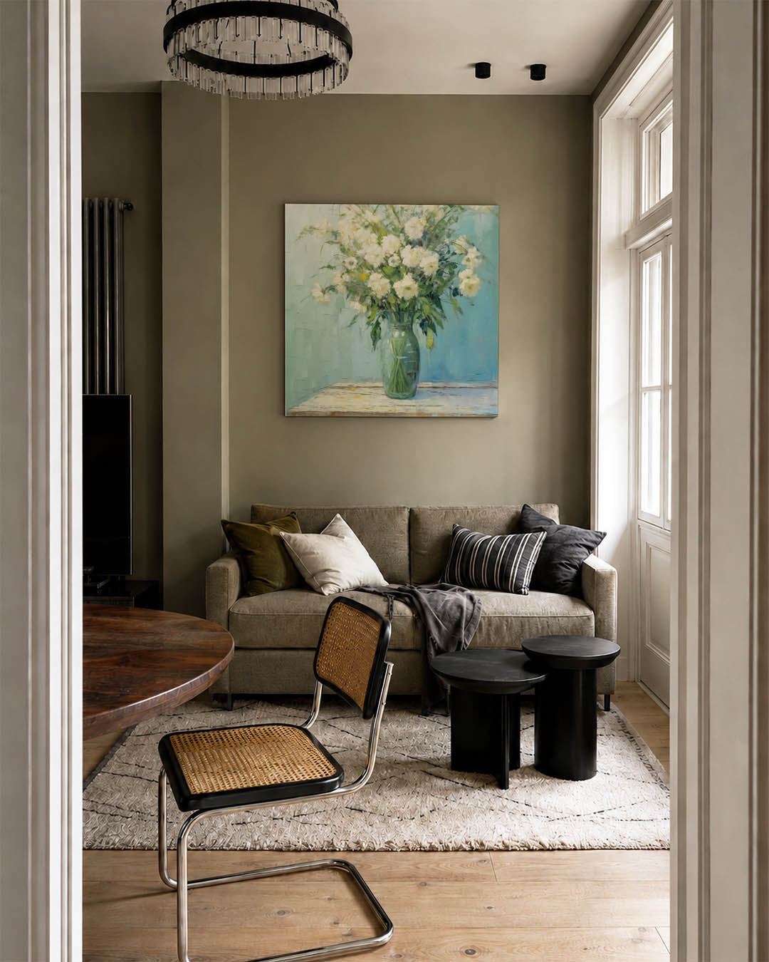 Bloemen in vaas Kunstwerk