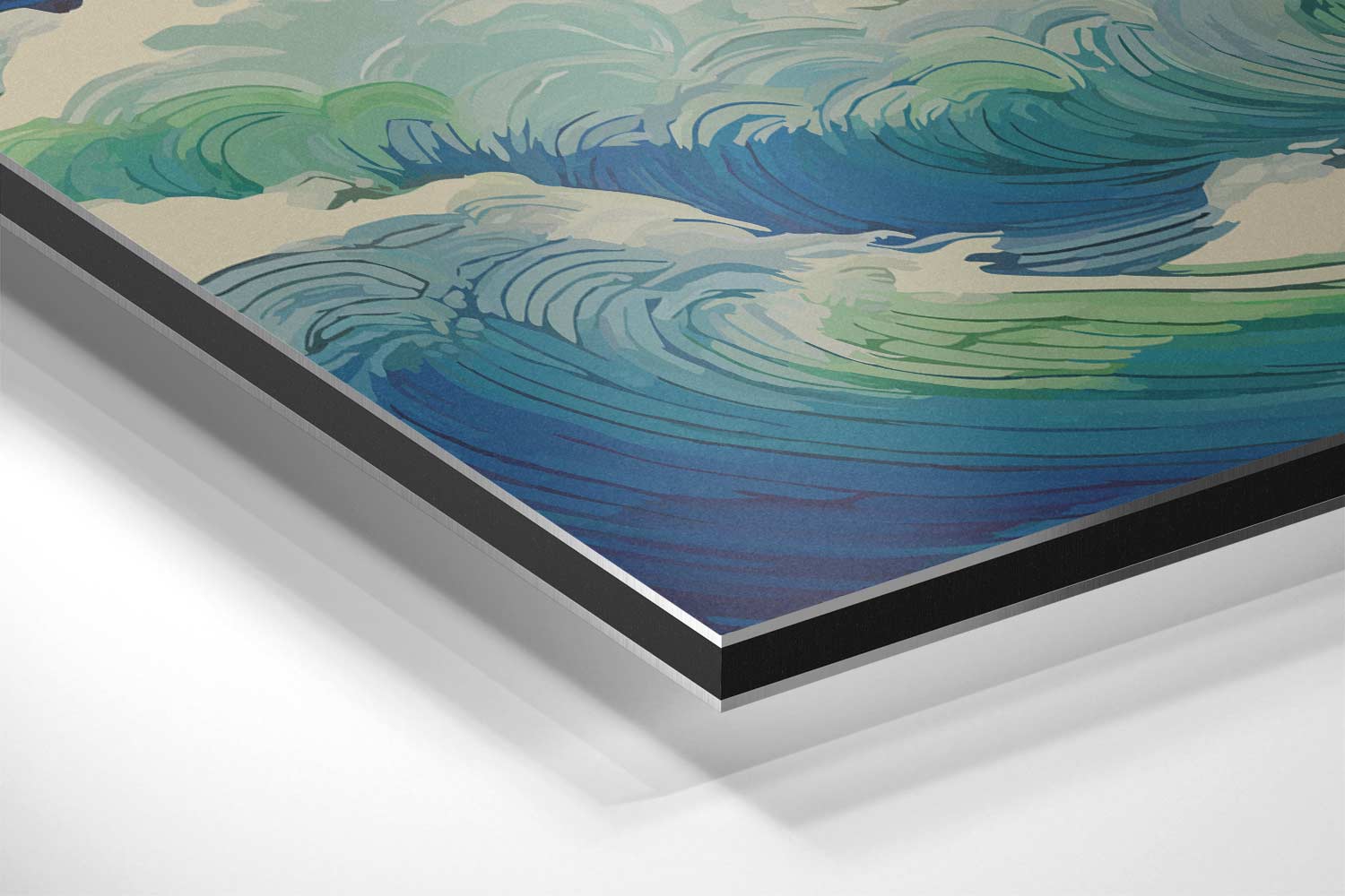Golvende Getijden Kunstwerk-canvas-dibond-plexiglas-wanddecoratie-WallArtistic