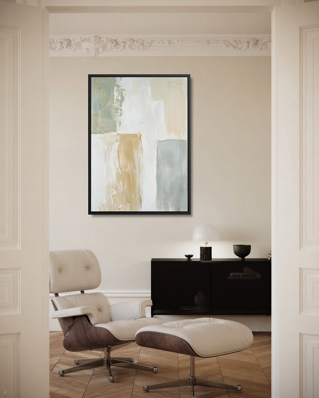 Zachte kleuren compositie Kunstwerk