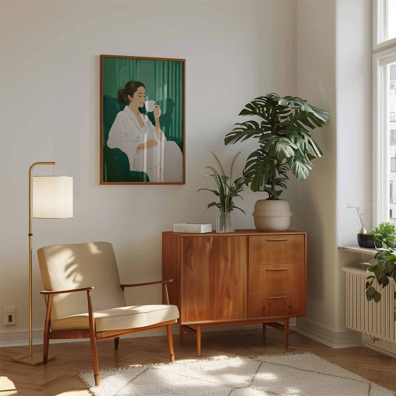 Ontspannende Momenten in Stijl Poster-WallArtistic