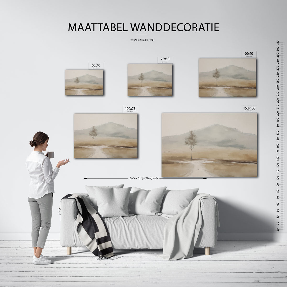 Rustige landschap weergave Kunstwerk