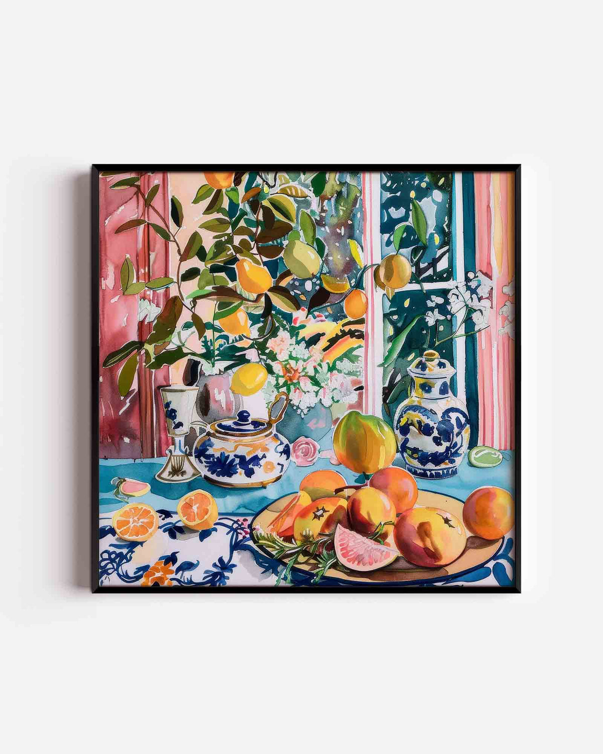 Fruit and Dinnerware Poster – Wall Decoration
