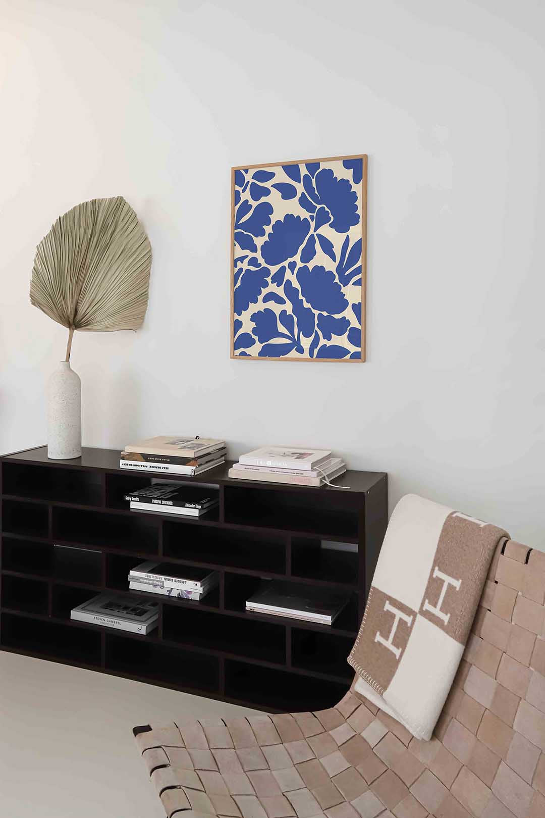 Blauwe bloemen Poster