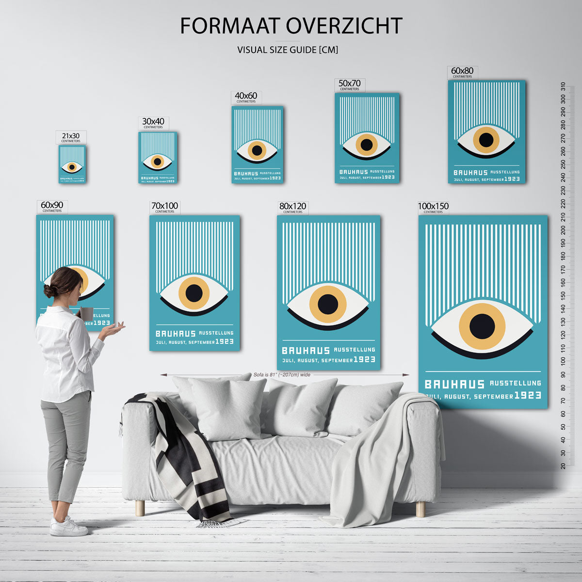 Oog en lijnen Poster