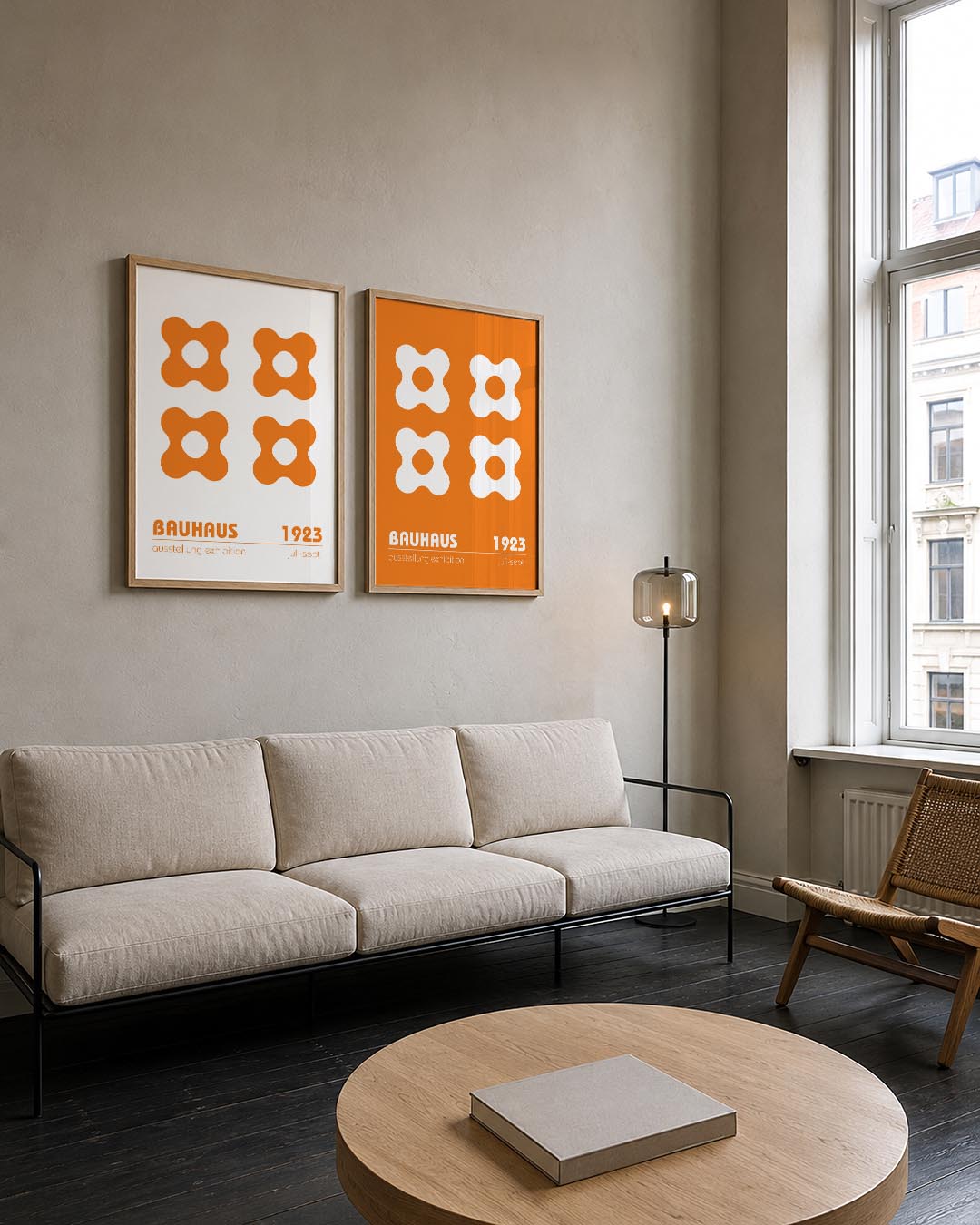 Oranje vormenspel Posterset