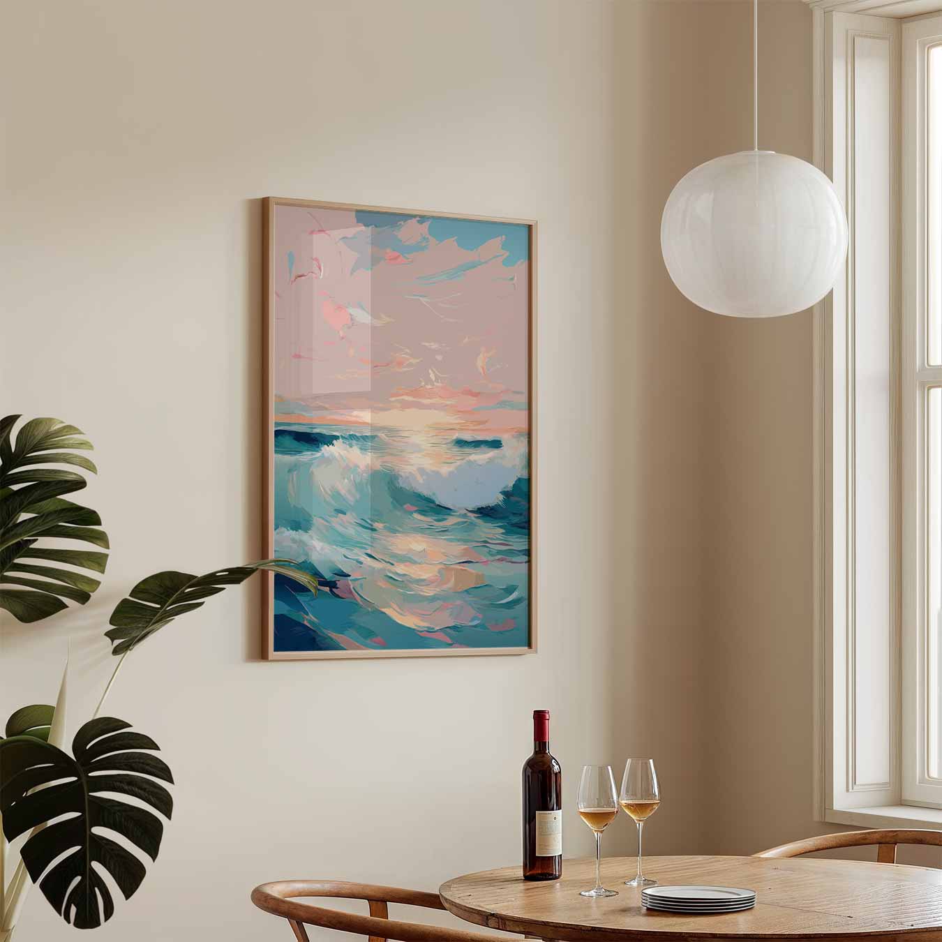 Zonsondergang aan Zee Poster-WallArtistic
