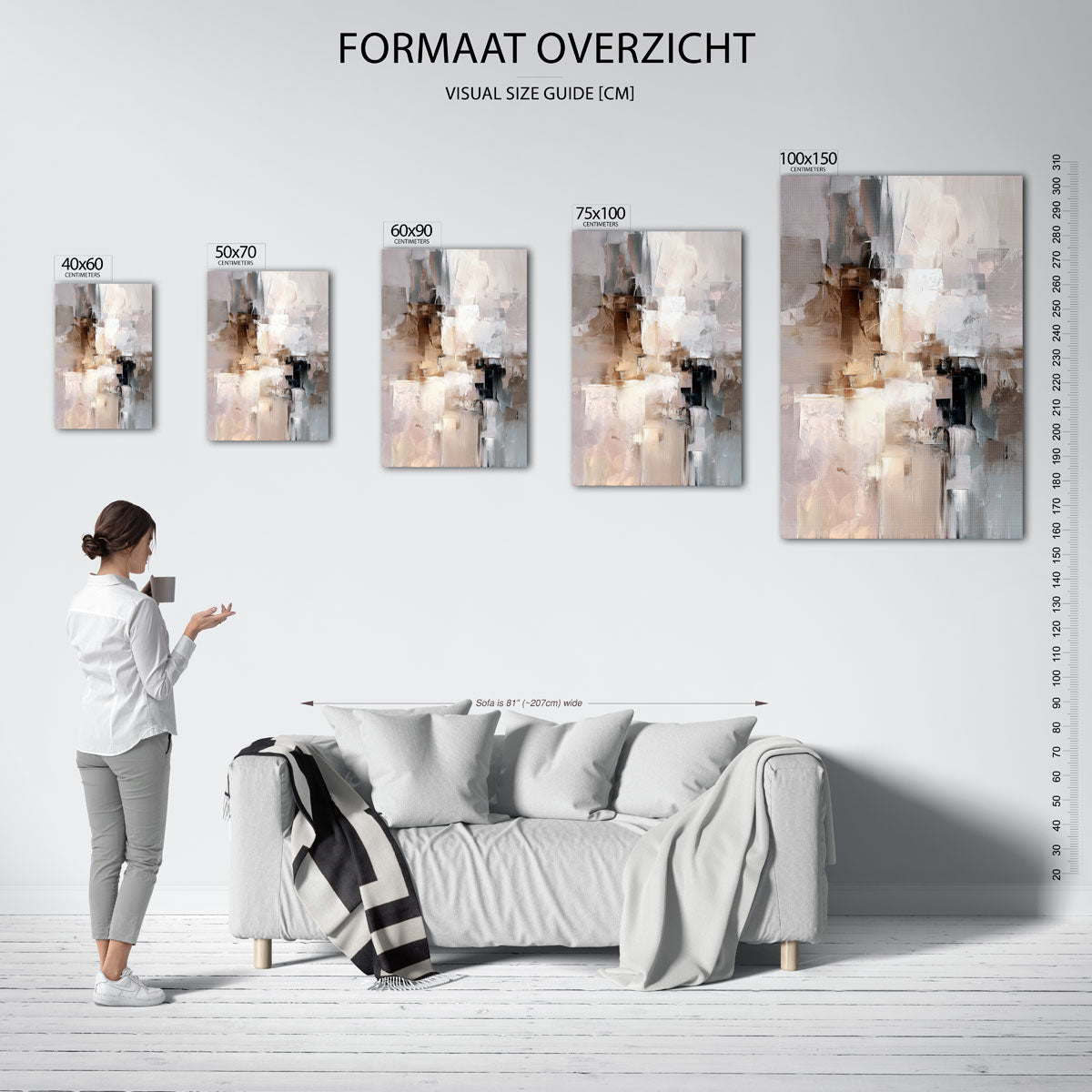 Gelaagde compositie Kunstwerk