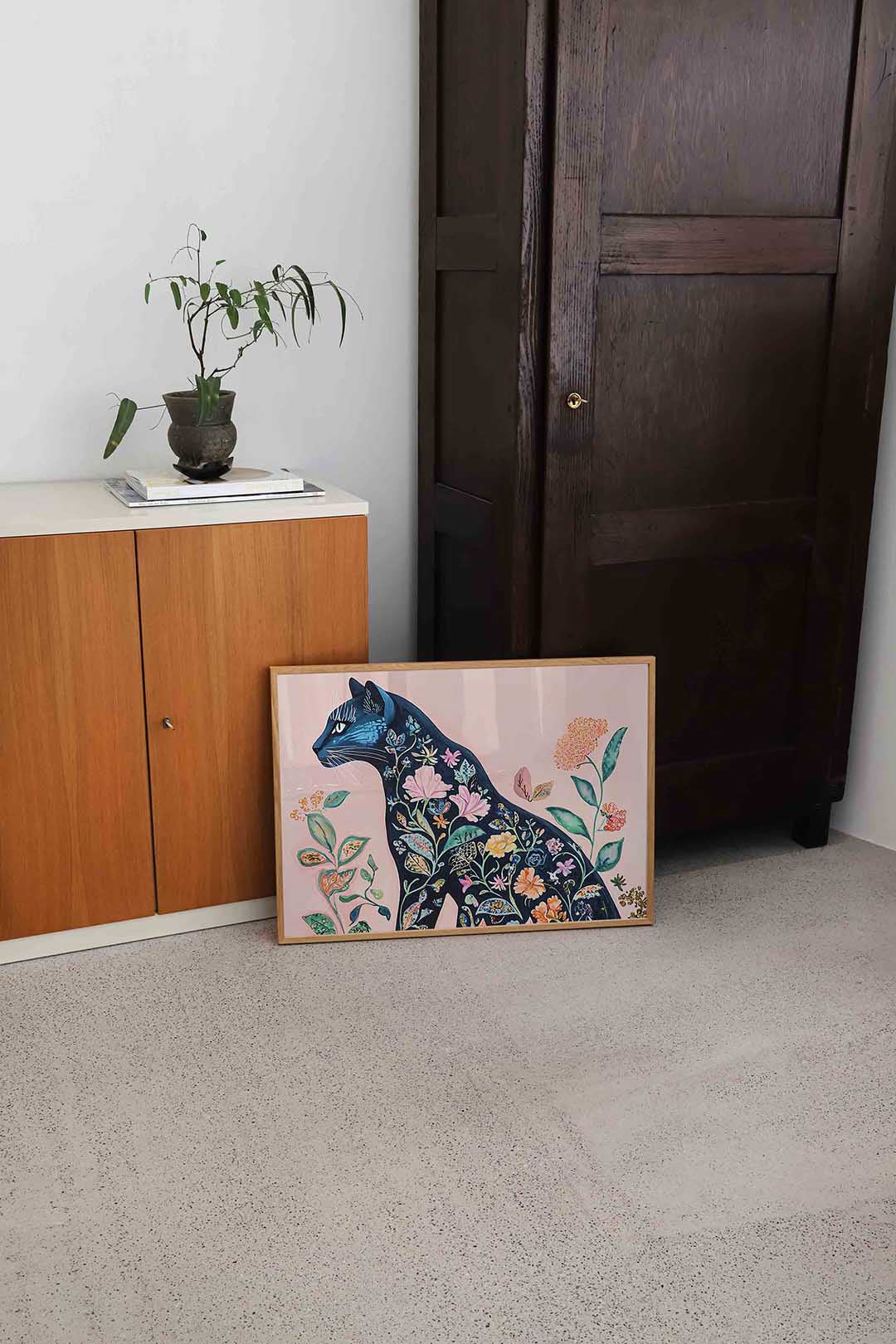 Bloemenkat Poster